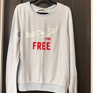 Wildfox Light Gray Sweatshirt Dog Lover